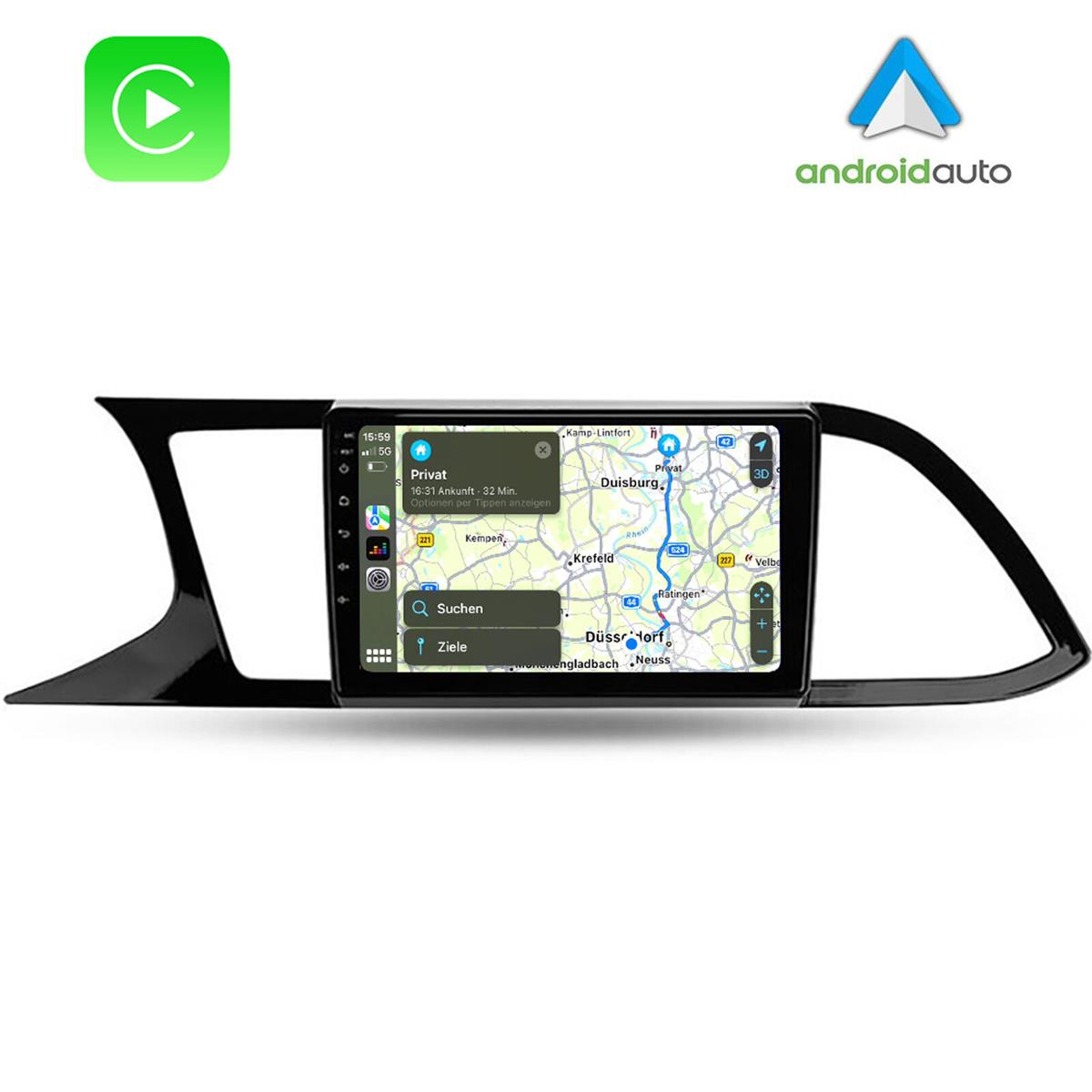 Seat Leon 9'' CARPLAY ANDROİD AUTO 4RAM MULTİMEDYA USB KAMERA HEDİYE